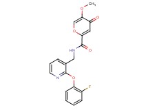 N-{[2-(2-fluorophenoxy)pyridin-3-yl]methyl}-5-methoxy-4-oxo-4H-pyran-2-carboxamide
