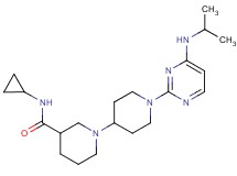 N-cyclopropyl-1'-[4-(isopropylamino)pyrimidin-2-yl]-1,4'-bipiperidine-3-carboxamide