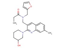 N-(2-furylmethyl)-N-{[2-(3-hydroxy-1-piperidinyl)-7-methyl-3-quinolinyl]methyl}propanamide
