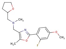 1-[2-(2-fluoro-4-methoxyphenyl)-5-methyl-1,3-oxazol-4-yl]-N-methyl-N-(tetrahydrofuran-2-ylmethyl)methanamine