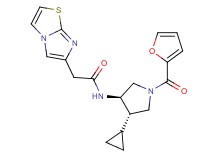 N-[(3R*,4S*)-4-cyclopropyl-1-(2-furoyl)pyrrolidin-3-yl]-2-imidazo[2,1-b][1,3]thiazol-6-ylacetamide