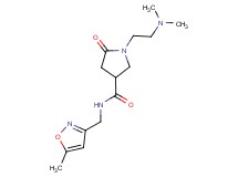 1-[2-(dimethylamino)ethyl]-N-[(5-methyl-3-isoxazolyl)methyl]-5-oxo-3-pyrrolidinecarboxamide