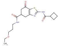 2-[(cyclobutylcarbonyl)amino]-N-(3-ethoxypropyl)-7-oxo-4,5,6,7-tetrahydro-1,3-benzothiazole-5-carboxamide