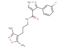 N-[3-(3,5-dimethyl-4-isoxazolyl)propyl]-3-(3-fluorophenyl)-1H-pyrazole-4-carboxamide