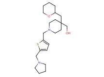 [1-{[5-(1-pyrrolidinylmethyl)-2-thienyl]methyl}-4-(tetrahydro-2H-pyran-2-ylmethyl)-4-piperidinyl]methanol