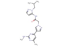 N-(1-isobutyl-1H-pyrazol-5-yl)-2-{4-[6-methyl-2-(methylamino)pyrimidin-4-yl]-1H-pyrazol-1-yl}acetamide