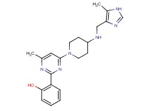 2-[4-methyl-6-(4-{[(5-methyl-1H-imidazol-4-yl)methyl]amino}piperidin-1-yl)pyrimidin-2-yl]phenol