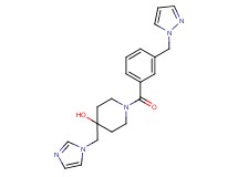 4-(1H-imidazol-1-ylmethyl)-1-[3-(1H-pyrazol-1-ylmethyl)benzoyl]-4-piperidinol