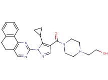 2-(4-{[5-cyclopropyl-1-(5,6-dihydrobenzo[h]quinazolin-2-yl)-1H-pyrazol-4-yl]carbonyl}-1-piperazinyl)ethanol
