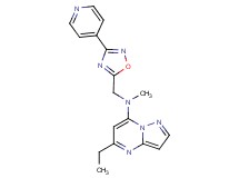 5-ethyl-N-methyl-N-{[3-(4-pyridinyl)-1,2,4-oxadiazol-5-yl]methyl}pyrazolo[1,5-a]pyrimidin-7-amine