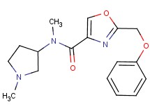 N-methyl-N-(1-methyl-3-pyrrolidinyl)-2-(phenoxymethyl)-1,3-oxazole-4-carboxamide