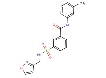 3-{[(isoxazol-3-ylmethyl)amino]sulfonyl}-N-(3-methylphenyl)benzamide