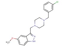 3-{[4-(3-chlorobenzyl)-1-piperazinyl]methyl}-5-methoxy-1H-indazole