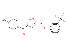4-methyl-1-[(2-{[3-(trifluoromethyl)phenoxy]methyl}-1,3-oxazol-4-yl)carbonyl]piperidine