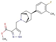 methyl 4-{[(3-endo)-3-(4-fluoro-3-methylphenyl)-8-azabicyclo[3.2.1]oct-8-yl]methyl}-1H-pyrazole-3-carboxylate