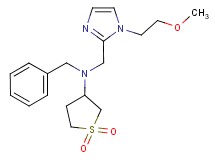 N-benzyl-N-{[1-(2-methoxyethyl)-1H-imidazol-2-yl]methyl}tetrahydrothiophen-3-amine 1,1-dioxide