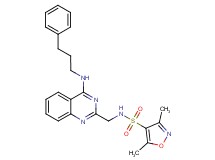 3,5-dimethyl-N-({4-[(3-phenylpropyl)amino]-2-quinazolinyl}methyl)-4-isoxazolesulfonamide