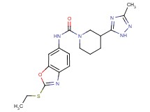 N-[2-(ethylthio)-1,3-benzoxazol-6-yl]-3-(3-methyl-1H-1,2,4-triazol-5-yl)piperidine-1-carboxamide