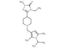 4-ethyl-5-{1-[(1-isopropyl-2,5-dimethyl-1H-pyrrol-3-yl)methyl]piperidin-4-yl}-2-methyl-2,4-dihydro-3H-1,2,4-triazol-3-one