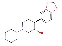 (3S*,4S*)-4-(1,3-benzodioxol-5-yl)-1-cyclohexylpiperidin-3-ol