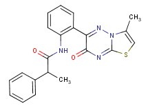 N-[2-(3-methyl-7-oxo-7H-[1,3]thiazolo[3,2-b][1,2,4]triazin-6-yl)phenyl]-2-phenylpropanamide
