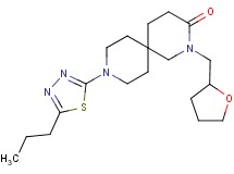 9-(5-propyl-1,3,4-thiadiazol-2-yl)-2-(tetrahydrofuran-2-ylmethyl)-2,9-diazaspiro[5.5]undecan-3-one