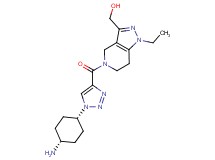 (5-{[1-(cis-4-aminocyclohexyl)-1H-1,2,3-triazol-4-yl]carbonyl}-1-ethyl-4,5,6,7-tetrahydro-1H-pyrazolo[4,3-c]pyridin-3-yl)methanol