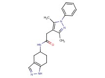 2-(3,5-dimethyl-1-phenyl-1H-pyrazol-4-yl)-N-(4,5,6,7-tetrahydro-1H-indazol-5-yl)acetamide