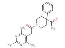 1-{1-[(2-amino-4,6-dimethyl-5-pyrimidinyl)acetyl]-4-phenyl-4-piperidinyl}ethanone