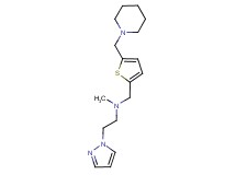 N-methyl-N-{[5-(piperidin-1-ylmethyl)-2-thienyl]methyl}-2-(1H-pyrazol-1-yl)ethanamine