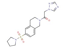 6-(pyrrolidin-1-ylsulfonyl)-2-(1H-1,2,4-triazol-1-ylacetyl)-1,2,3,4-tetrahydroisoquinoline