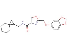 2-[(1,3-benzodioxol-5-yloxy)methyl]-N-(spiro[2.5]oct-1-ylmethyl)-1,3-oxazole-4-carboxamide