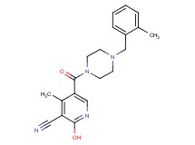 2-hydroxy-4-methyl-5-{[4-(2-methylbenzyl)-1-piperazinyl]carbonyl}nicotinonitrile
