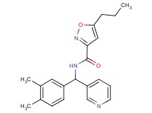 N-[(3,4-dimethylphenyl)(3-pyridinyl)methyl]-5-propyl-3-isoxazolecarboxamide