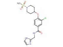 3-chloro-N-(1H-imidazol-2-ylmethyl)-4-{[1-(methylsulfonyl)-4-piperidinyl]oxy}benzamide