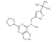 N-[(3-tert-butyl-1H-pyrazol-5-yl)methyl]-2-cyclopentyl-N-methyl-6,7-dihydro-5H-pyrrolo[3,4-d]pyrimidin-4-amine