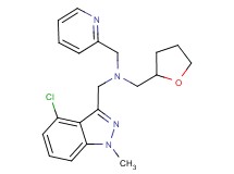 1-(4-chloro-1-methyl-1H-indazol-3-yl)-N-(pyridin-2-ylmethyl)-N-(tetrahydrofuran-2-ylmethyl)methanamine