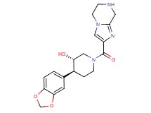 (3S*,4S*)-4-(1,3-benzodioxol-5-yl)-1-(5,6,7,8-tetrahydroimidazo[1,2-a]pyrazin-2-ylcarbonyl)-3-piperidinol