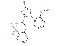 3-[1-(2-methoxyphenyl)-1H-1,2,4-triazol-5-yl]-3,4-dihydro-2H-1,2-benzothiazine 1,1-dioxide
