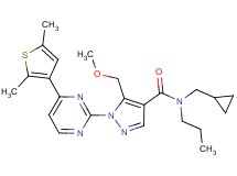N-(cyclopropylmethyl)-1-[4-(2,5-dimethyl-3-thienyl)-2-pyrimidinyl]-5-(methoxymethyl)-N-propyl-1H-pyrazole-4-carboxamide