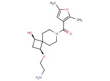 (1R*,3S*)-3-(2-aminoethoxy)-7-(2,5-dimethyl-3-furoyl)-7-azaspiro[3.5]nonan-1-ol