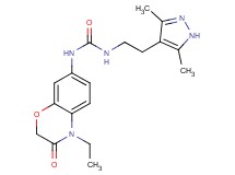 N-[2-(3,5-dimethyl-1H-pyrazol-4-yl)ethyl]-N'-(4-ethyl-3-oxo-3,4-dihydro-2H-1,4-benzoxazin-7-yl)urea