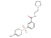 3-[(4-methyl-3,6-dihydropyridin-1(2H)-yl)sulfonyl]-N-(2-pyrrolidin-1-ylethyl)benzamide