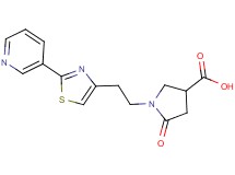 5-oxo-1-[2-(2-pyridin-3-yl-1,3-thiazol-4-yl)ethyl]pyrrolidine-3-carboxylic acid