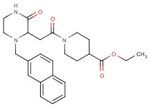 ethyl 1-{[1-(2-naphthylmethyl)-3-oxo-2-piperazinyl]acetyl}-4-piperidinecarboxylate