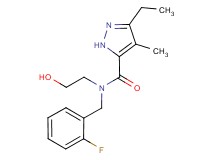 3-ethyl-N-(2-fluorobenzyl)-N-(2-hydroxyethyl)-4-methyl-1H-pyrazole-5-carboxamide
