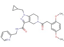 1-(cyclopropylmethyl)-5-[(2,5-dimethoxyphenyl)acetyl]-N-(2-pyridinylmethyl)-4,5,6,7-tetrahydro-1H-pyrazolo[4,3-c]pyridine-3-carboxamide