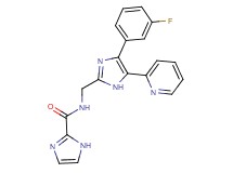 N-{[4-(3-fluorophenyl)-5-pyridin-2-yl-1H-imidazol-2-yl]methyl}-1H-imidazole-2-carboxamide
