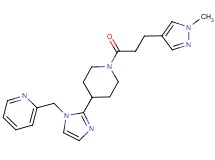 2-[(2-{1-[3-(1-methyl-1H-pyrazol-4-yl)propanoyl]piperidin-4-yl}-1H-imidazol-1-yl)methyl]pyridine
