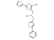 N-methyl-1-[5-methyl-2-(2-thienyl)-1,3-oxazol-4-yl]-N-[(5-phenyl-3-isoxazolyl)methyl]methanamine